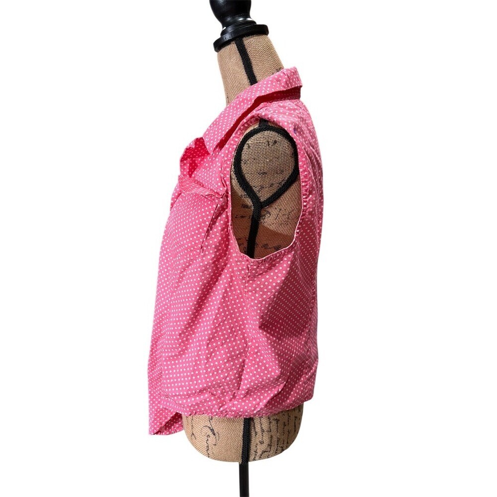 Rafaella Womens  Size 14 Pink & White Polka Dot Tie Waist Coquette Dainty - Picture 5 of 9